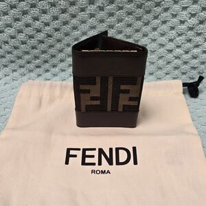 Fendi Black and Brown Key Holder